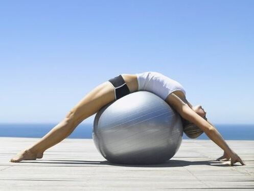 Fitbola vingrinājumi osteohondrozes ārstēšanai